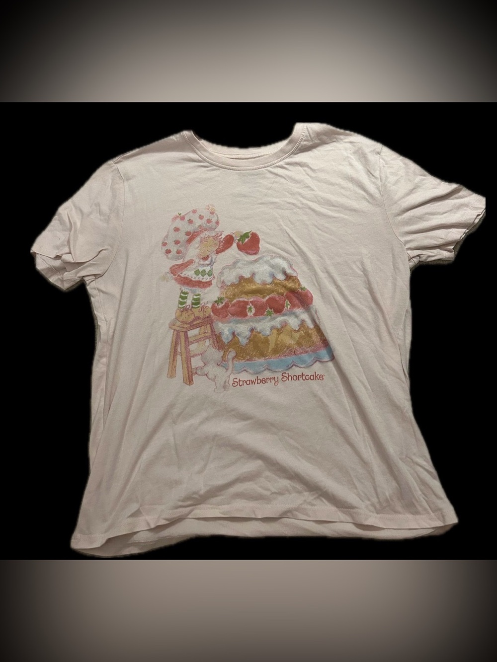 Strawberry Shortcake Graphic Tee - Light Pink Short Sleeve